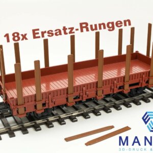18x Ersatzrungen für Märklin Spur 1 Rungenwagen / Flachwagen - Rungen Ladegut