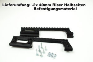20mm Picatinny Rail Riser 40mm - Handle 21mm Carrier Griff G36 Paintball Airsoft