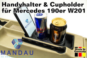 Getränkehalter Mercedes W201 190er Cupholder Handyhalter Smartphonehalterung