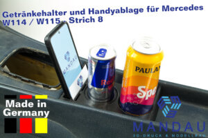 Getränkehalter für Mittelkonsole Mercedes W114 W115 Strich 8 /8- Flaschenhalter