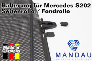 Halterung für Mercedes W202 Kombi/S202 Seitenrollo Fondrollo Sonnenrollos