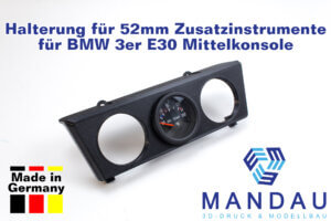 BMW E30 Halterung für Zusatzinstrumente 52mm - 3-Fach Zusatzanzeige 3er M3