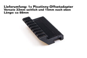 Picatinny Rail Offset 33mm - seitlicher Versatz