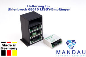 Halterung für Uhlenbrock 68610 LISSY-Empfänger – 2-fach oder 4-fach