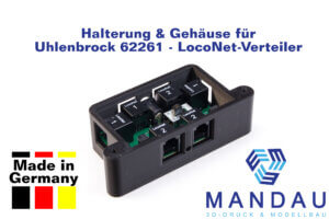 Halterung für Uhlenbrock 62261 LocoNet-Verteiler / Befestigung