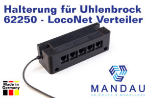 Halterung für Uhlenbrock 62250 LocoNet-Verteiler / Multiline