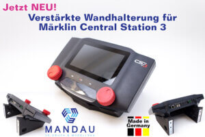 Wandhalterung für Märklin Central Station 3 - Bedienhilfe CS3/CS3+