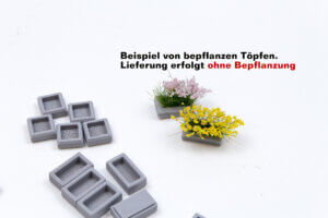 Pflanztrog Pflanzkübel in H0 1:87 Bumenkübel